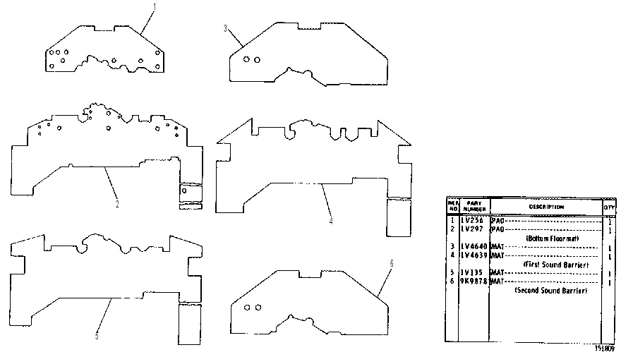 CAB FLOOR MAT GROUP 1V0489 CAT