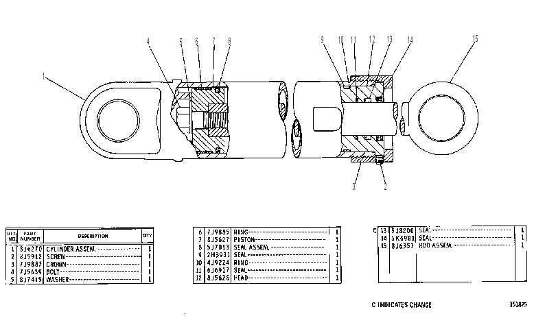 CYLINDER GP-ARTICULATION 8J6269 CAT