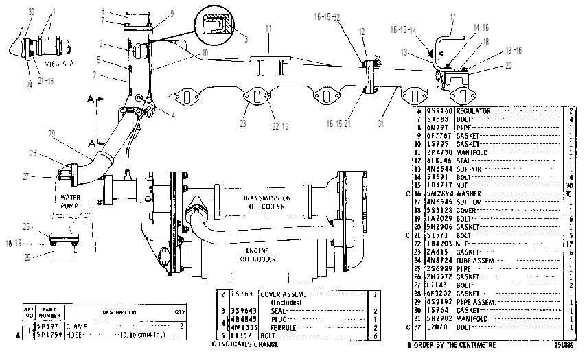 WATER LINES GROUP 6N0337 CAT