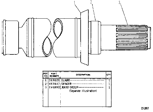 DRIVE SHAFT GROUP 1V4491 CAT