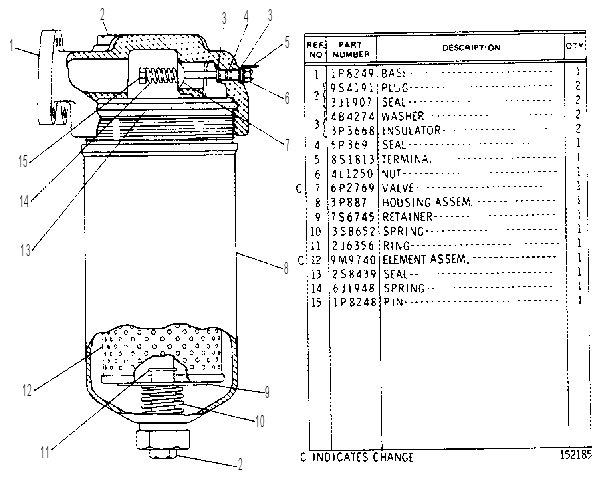TRANSMISSION FILTER GROUP 1P8253 CAT