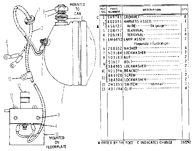 LIGHTING GROUP-CAB 8D1480 CAT