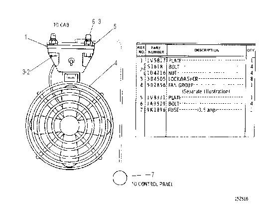 DEFROSTER FAN GROUP 1V8372 CAT