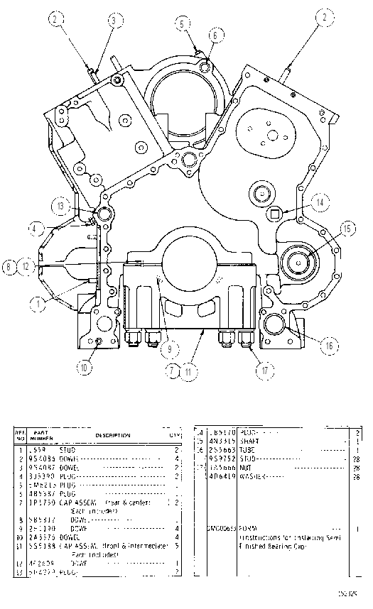 CYLINDER BLOCK ASSEMBLY 6N1556 CAT