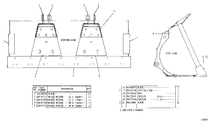 GENERAL PURPOSE BUCKET ASSEMBLY 9K0287 CAT
