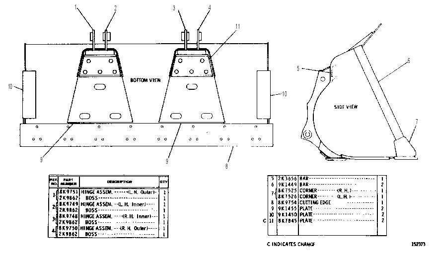 GENERAL PURPOSE BUCKET ASSEMBLY 9K1611 CAT