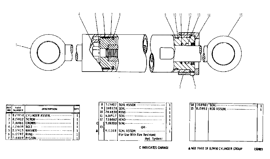 ARTICULATION CYLINDER GROUP 8J5958 CAT