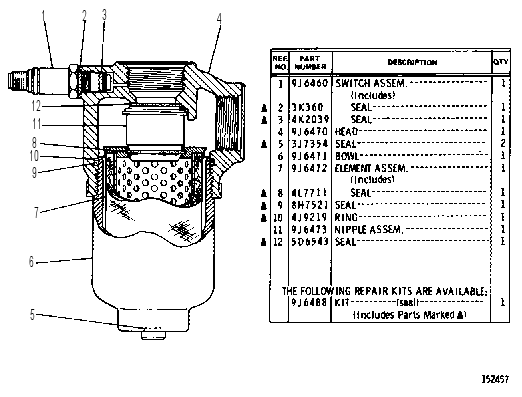 FILTER GROUP 9J6456 CAT