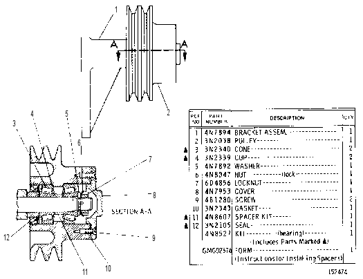 PULLEY ASSEMBLY 4N7979 CAT