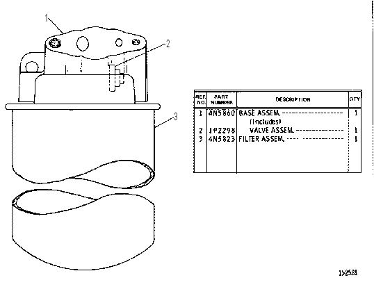 FUEL FILTER GROUP 6N1677 CAT