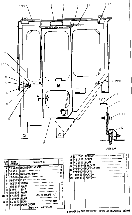 ROLL-OVER PROTECTIVE STRUCTURE 9D5612 CAT