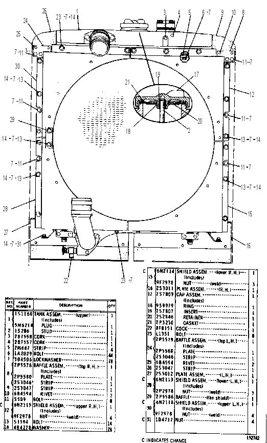 Радиатор 2P8189 CAT