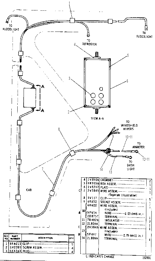 Проводка кабины 1V5641 CAT