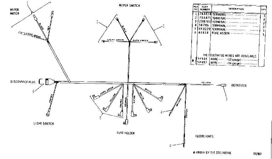 WIRE ASSEMBLY 2V3845 CAT