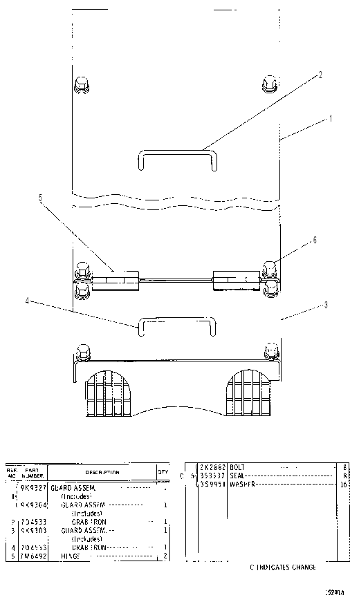 FRONT GUARD 9K3672 CAT