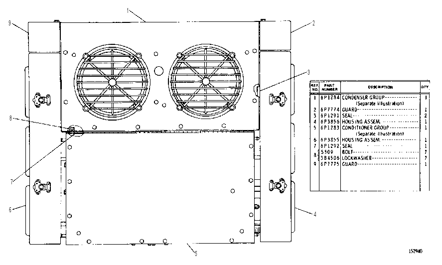 AIR CONDITIONER GROUP 3P7758 CAT