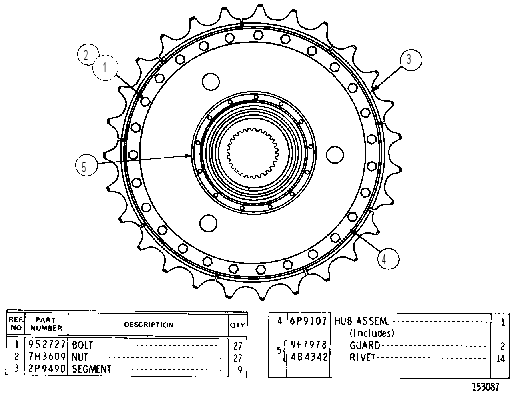 SEGMENTED SPROCKET GROUP 6P9108 CAT