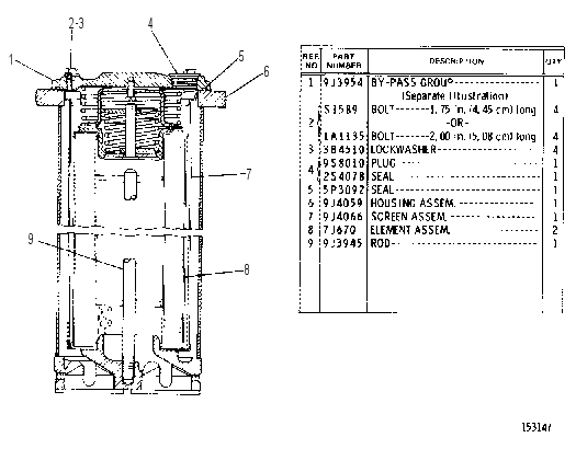 INTERNAL FILTER GROUP 9J4062 CAT