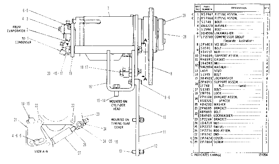 REFRIGERANT COMPRESSOR GROUP 2P6092 CAT