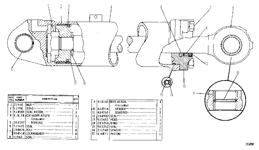 DOOR CYLINDER GROUP 9J8157 CAT