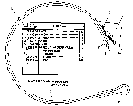 BRAKE BAND LINING ASSEMBLY 6S8757 CAT