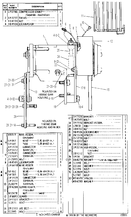 REFRIGERANT COMPRESSOR GROUP 2P7334 CAT