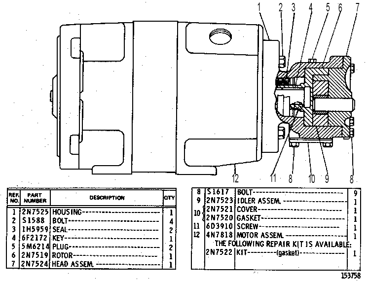 PUMP & MOTOR AS-PRELUB 4N7819 CAT
