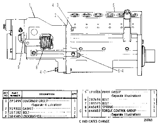 Регулятор и ТНВД 2P1650 CAT