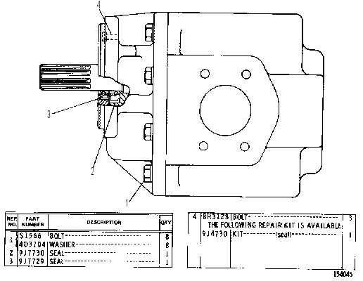 GEAR PUMP GROUP 9J4984 CAT