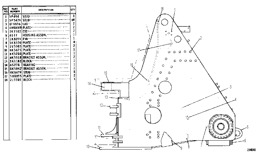 FRAME ASSEMBLY 1V9861 CAT