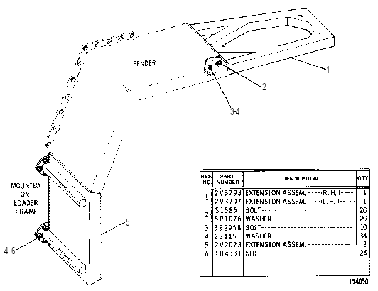 FENDER EXTENSION GROUP 2V3434 CAT