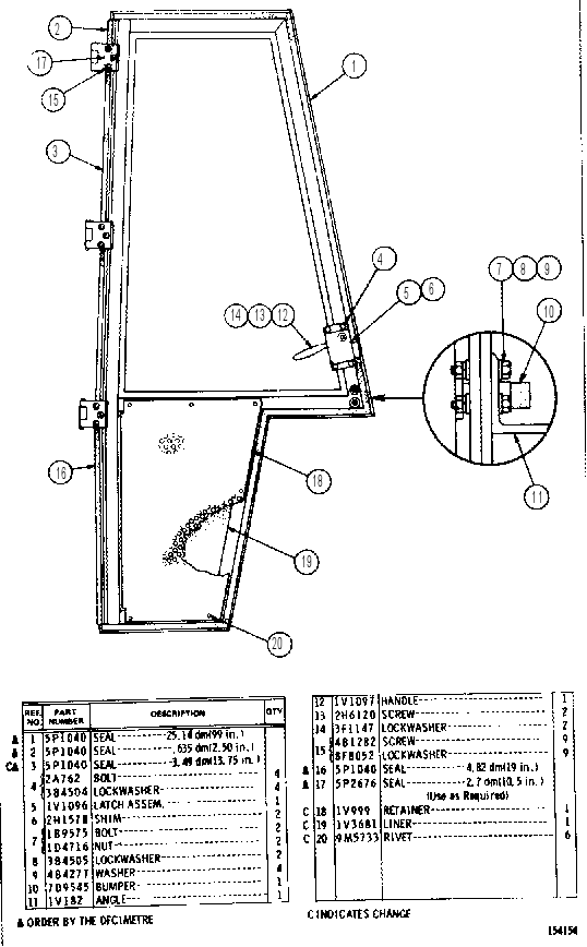 DOOR ASSEMBLY 1V1099 CAT