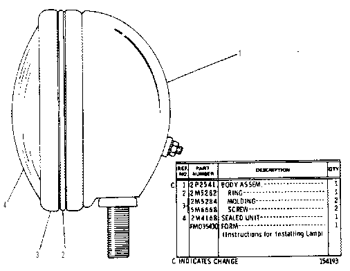 FLOOD LAMP ASSEMBLY 2M0856 CAT