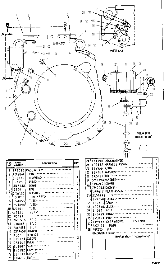 TRANSMISSION CASE ASSEMBLY 2P6905 CAT
