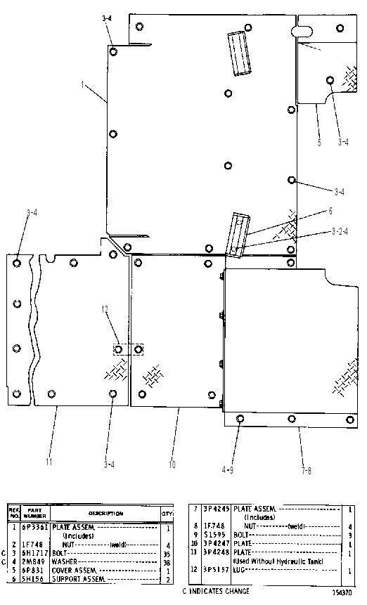 FLOOR PLATE GP 3P7942 CAT