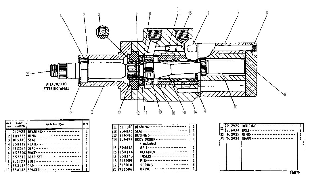 STEERING PUMP GROUP 9J7020 CAT