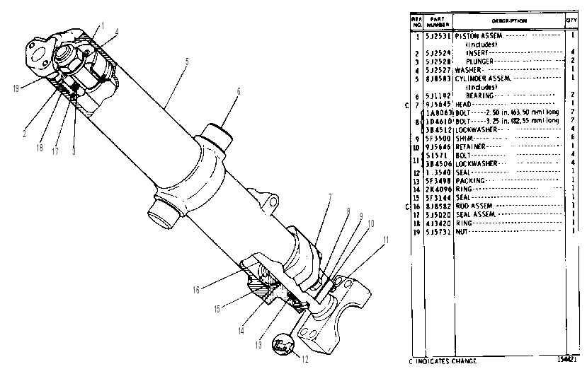 LIFT CYLINDER GROUP 8J8584 CAT