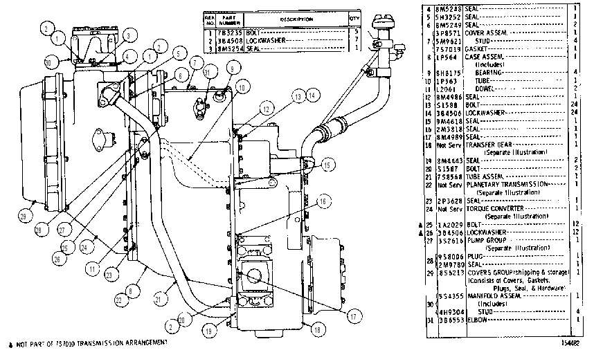 TRANSMISSION ARRANGEMENT 7S7010 CAT