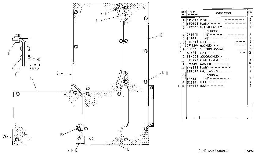 FLOORPLATE GROUP 3P3965 CAT