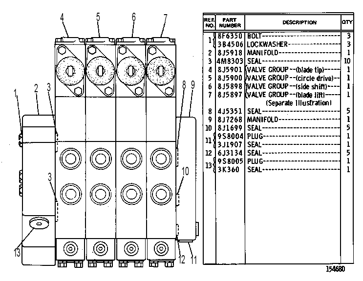 VALVE GP-LH 8J6176 CAT