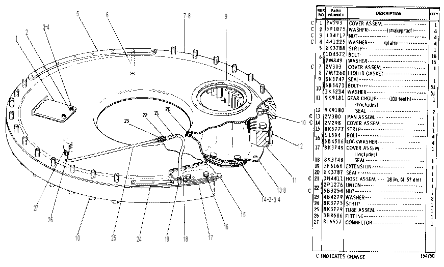 BEARING AND GEAR GROUP 8K2621 CAT