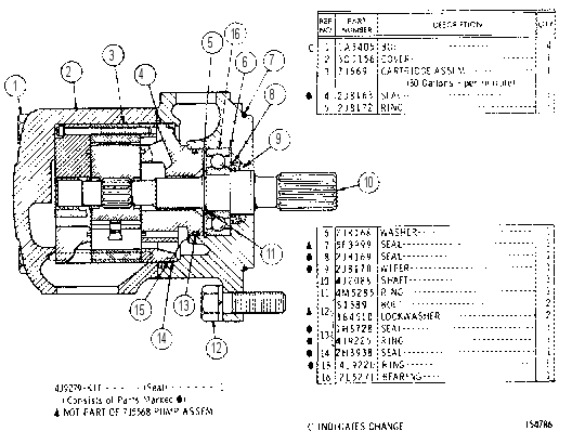 HYDRAULIC STEERING PUMP ASSEMBLY 7J5568 CAT