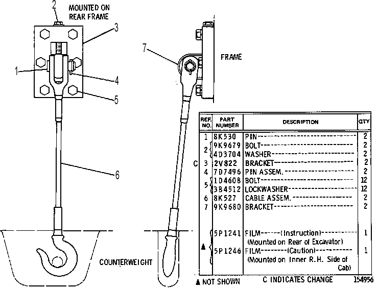 REMOVAL GP-COUNTERWEIGHT 8K2676 CAT