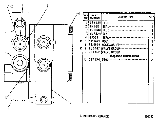 VALVE GP-COMBINATION 9J3469 CAT