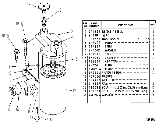 FUEL FILTER 2P7714 CAT