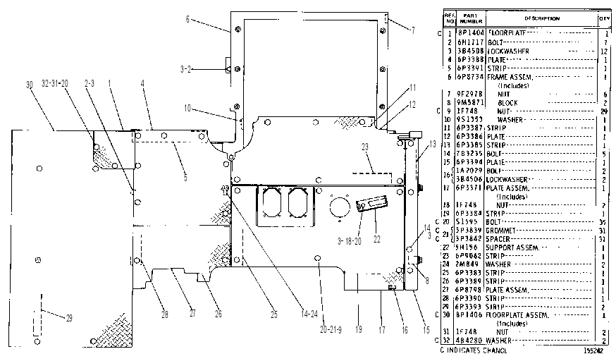 FLOORPLATE GROUP 3P7943 CAT