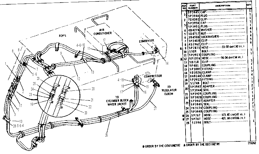 AIR CONDITIONER LINES GROUP 6P7001 CAT