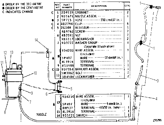 WINDSHIELD WASHER GROUP 8D9360 CAT