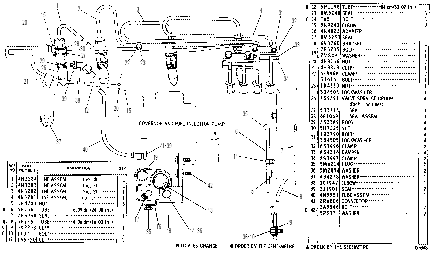 FUEL INJECTION LINES GROUP 6N0728 CAT