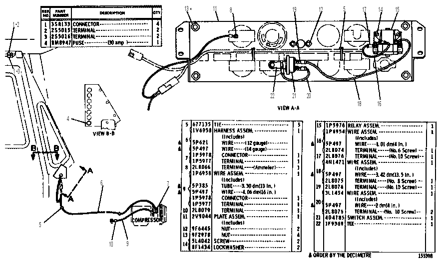AIR CONDITIONER WIRING GROUP 1V6687 CAT